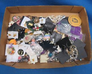 Lot 486. Earrings, Pins, and Other Jewelry
