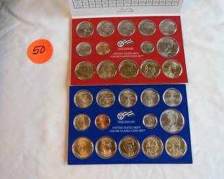 Lot 50. 2007 U.S. Denver and Philadelphia Mints Uncirculated Coin Set