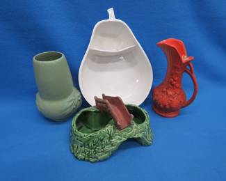 Lot 191. Ceramic Pitchers and Bowl Including Shawnee Planter