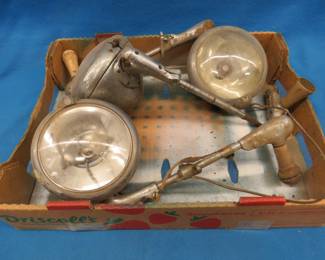 Lot 108. Three vintage Unity spotlights.&nbsp; Untested.