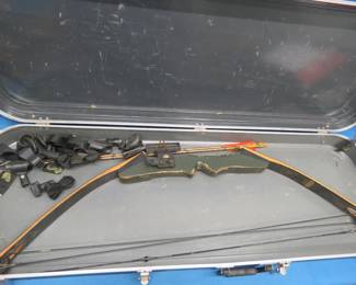 Lot 321. Browning Nomad Bow, Microphone Holders, Bow Release, and Case