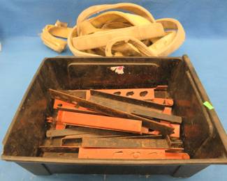 Lot 172. 18' and 10' pull straps and ladder jacks