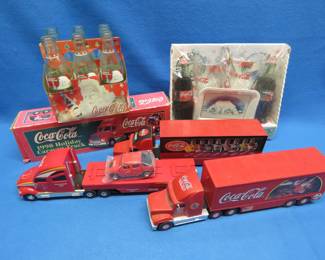 Lot 302. Coca-Cola Collectibles Including Toy Trucks, Bottles and More
