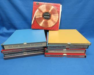 Lot 306. Vintage Readers Digest Record Sets, &nbsp;20 Edison records, &nbsp;Thirteen 10" Records and Old milk bottles&nbsp;. (See photos at auctionmn.com for more)