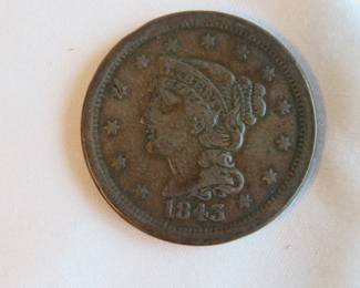 Lot 230. 1843 Liberty Head One Cent Coin