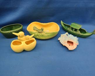 Lot 24. Five pieces of McCoy pottery