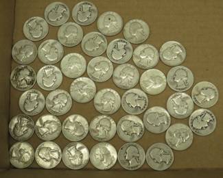 Lot 501. Full Roll of 40 Silver Quarters