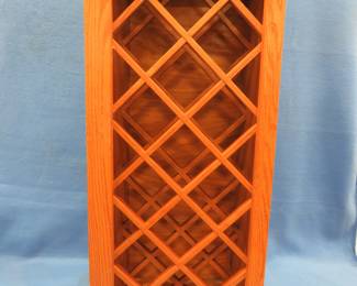 Lot 186. Vertical or horizontal wine rack.&nbsp; Holds 13 bottles.&nbsp; 36" x 15" x 12"