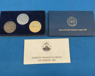 Lot 66. Commemorative token set from the 1984 Los Angeles Olympics