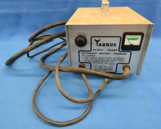 Lot 82. Taurus 24 volt 30 amp battery charger.&nbsp; Untested.