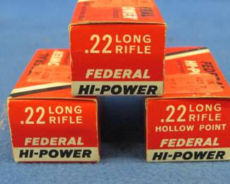 Lot 234. Approx. 150 Federal Hi-Power 22 LR rounds