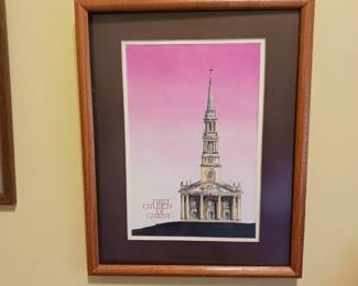 Framed First Church of Christ picture