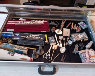 Silver Flute, Piccolo, Pocket Knives, vintage Christmas