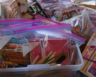 Bagged art supplies