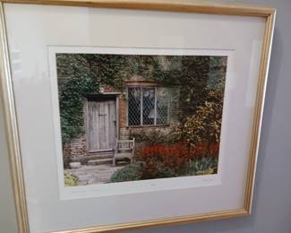 Primitive Garden front door picture framed