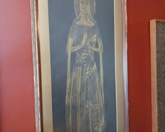Brass rubbings framed 1