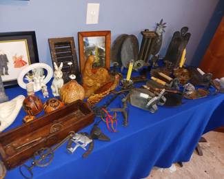 Antique and primitive kitchen gadgets candle molds and candle holders