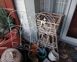 Vintage primitive Garden fencing