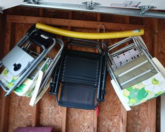 Vintage folding chairs outdoor portable aluminum chairs