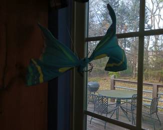Large butterfly hanging