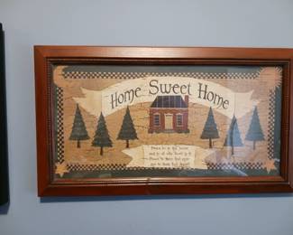 Primitive home sweet home framed art