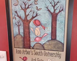 Ann Arbor Art Fair South University framed poster