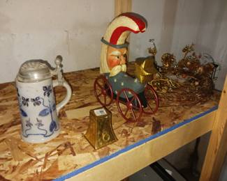 Stoneware beer stein holiday Uncle Sam toy