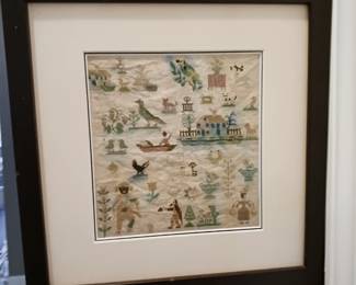 Primitive farmhouse framed picture