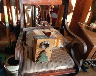 Primitive birdhouse wall decoration Christmas tree pine tree