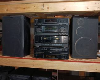 Sony stereo system with cassette player and equalizer built in