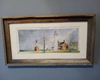 Limited edition lighthouse framed art