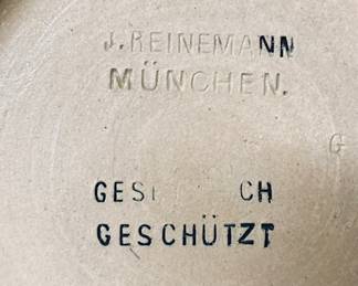 J. Reinemann Character Antique Germany Lidded Beer Stein.