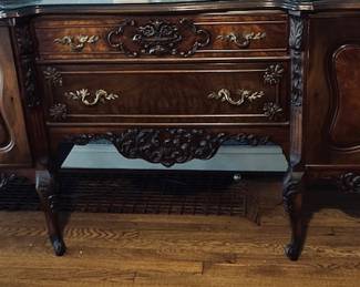 Antique Chippendale Style Buffet Sideboard.