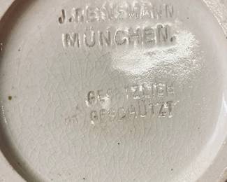 J. Reinemann Character Antique Germany Lidded Beer Stein.