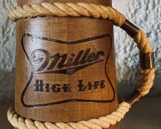 Very Rare 1977 Miller Brewing Co. 30 Millionth Keg Tapping Ceremony Mug with Rope Handle.