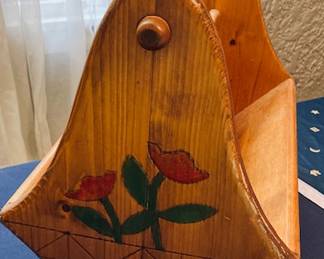 Vintage Large Wood Magazine/Newspaper Rack.