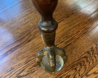 Spectacular Antique Tiger Oak Ball & Claw Parlor Table!