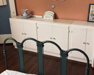 Large Cabinet and Vintage Wall Mirror.