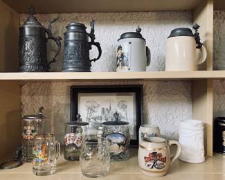 Large Selection of Vintage Collectable German Beer Steins.