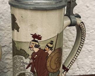 Vintage Gesetzl Geschutzt Beer Stein.