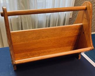 Vintage Large Wood Magazine/Newspaper Rack.