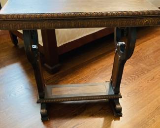 Vintage Antique Italian Wood Library Table.