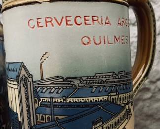 Rare Quilmes Argentina Beer Stein. Villeroy Boch Mettlach Germany.