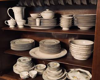 Large Sets of China from Haviland, Colonial and Community.