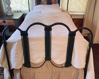 Antique/Vintage Iron Twin Bed. Headboard/Foot. 2 Available.