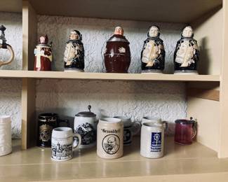 Large Selection of Vintage Collectable German Beer Steins.