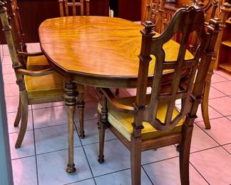 Stanley dining table with 6 chairs