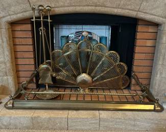 Brass fireplace accessories 