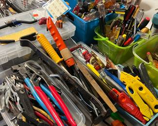 Screwdrivers, wrenches, Razorblades, Scissors