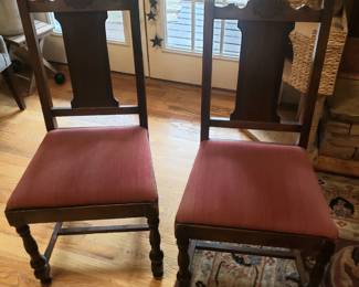4 available! Red velvet seats with dark wood